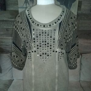 NWT Lawman Studded Aztec Tunic